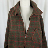 Vintage Alfred Dunner Plaid Wool Cardigan Sweater Jacket Blazer Womens 16 USA