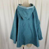 Wic-Tec All Weather Hooded Pullover Poncho Cape Shawl Womens OS Blue Rain Gear