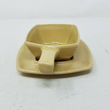Astral Pattern Philippe Lambert De Beauce Canada Pottery Handled Bowl Saucer 70s