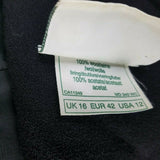 Laura Ashley Vintage Black Wool Crepe Little Black Dress Womens 12 Great Britain