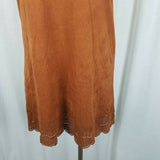 Garage Microfiber Tunic Tank Slip Mini Dress Womens S Cut Out Punch Design Rust