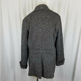 Vintage Eddie Bauer Double Breasted Mottled Wool Tweed Peacoat Womens L Car Coat