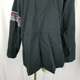 Billy T Southwestern Coat Jacket Black Tribal Womens 1X Plus SF1702JX Aztec Trim
