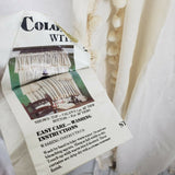 Vintage Colonial Pompom Fringe Curtains Drapery Panels 63in 70s 1 Pair Tie Backs