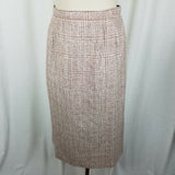 Country Suburbans Wool Plaid Tweed Blazer Jacket Skirt Suit Womens 12 USA Pink