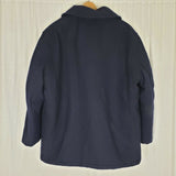 Trader Bay Quilted Insulated Double Breasted Wool Navy PeaCoat Jacket Mens XLT