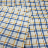 Vintage Carnatex Casualaire Blue Plaid Fabric Cotton 7 yards Carna Mills Inc.