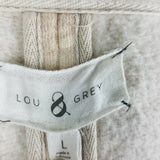 Lou & Grey Shawl Collar Asymmetrical Zip Up Sweatshirt Sweater Jacket Womens L