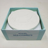 Beachcomber Terracotta Sea Coasters Dolphins Waterproof Thirsty Stone 3D Raised