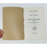 Annual Report Town Officers of Windham Maine January 30 1954 Cumberland County