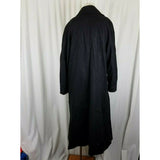London Fog Black Winter Wool Blend Long Maxi Peacoat Womens 14 Oversized Baggy