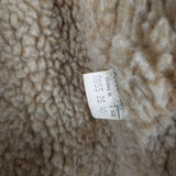 Sears Sportswear Vegan Faux Shearling Suede Western Peacoat Car Coat Mens 40 Tan