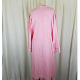 Heather Collection Pink Step In Zip Up Robe Housedress Womens L Quilted Smocked