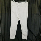 LL Bean Comfort Knit Classic Fit White Denim Blue Jeans Womens 18 NWT 298929