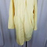 LRL Lauren Ralph Lauren Light Yellow Placket Front Trench Coat Women's size Large