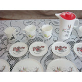 Vintage 1995 Looney Tunes Plastic Tea Set Bugs Bunny Warner Bros. Chilton Globe