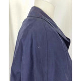 London Fog Cape Top Insulated Belted Buckle Spy Trench Coat Womens 12 Purple