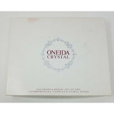 Oneida Crystal Southern Garden Set 2 Chambersticks Candles Sticks Floral Rings