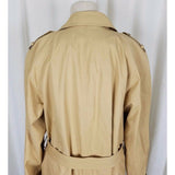 Anne Klein Long Belted Double Breasted Classic Military Trench Coat Womens 12