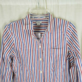 J.Crew Stretch Long Sleeve Pinstriped Stipe Button Down Up Shirt Top Womens S