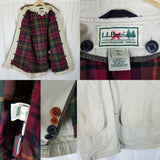 LL Bean Adirondack Barn Coat Jacket Removable Plaid Insulated Liner Mens L Tall