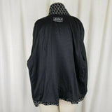 Jolibel Textured 3D Raised Print Black White Jacket Womens L Zippered Zip Up 80s