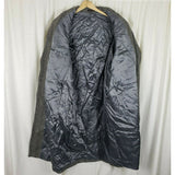 Vintage Black & White Herringbone Tweed Wool Peacoat Mens L Over Top Coat