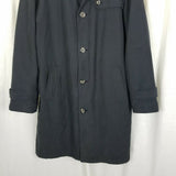 Utex Insulated Charcoal Gray Trench Coat Mens 40 Wool Zip Out Removable Liner