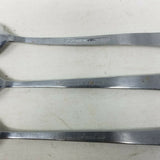 HF Mystique Stainless Steel Flatware Silverware Long Dessert Spoons Lot 3 VTG