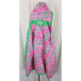 LL Bean Hooded Spring Green Cotton All Weather Windbreaker Trench Coat Womens M