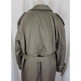 Saxton Hall Petites Double Breasted Belted Insulated Trench Coat Womens 14P Tan