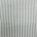Screenprinted Striped Cotton Fabric Vintage 1/2 yards Black & White Pinstripes