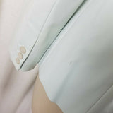Talbots Petites Stretch Tailored Button Up Blazer Jacket Womens 10P Pastel Blue