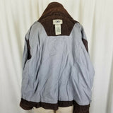 LL Bean Petites Chocolate Brown Corduroy Trucker Style Jean Jacket Womens LP