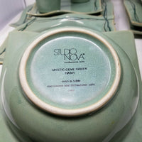 Studio Nova Dinnerware Set Mystic Cove Green HA101 Pattern 4 Place Settings 16pc