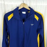 Speedo Streamline Warm Up Swim Team Jacket Windbreaker Mens M Full Zip Contrast