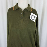 Clan Douglas Merino Wool Lightweight Knit Collared Henley Sweater Womens XL 46