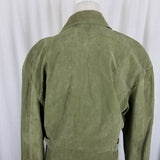 Georgetown Leather Design Leather Suede Wrap Jacket Coat Womens L Belt Tie Sash