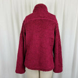 Vintage LL Bean Polartec Hi-Pile Berber Sherpa Fleece Zip Jacket Womens M Fuzzy