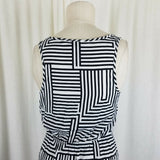 Forever 21 Black & White Abstract Blouson Dress Womens S Psychedelic Patchwork