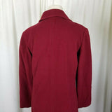Eddie Bauer Wool Cashmere Walking Car Coat Peacoat Womens S Vintage Brick Red