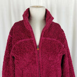 Vintage LL Bean Polartec Hi-Pile Berber Sherpa Fleece Zip Jacket Womens M Fuzzy