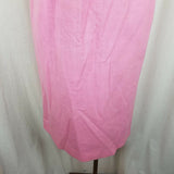 Vintage Elysee Gathered Hippie Boho Midi Skirt Bubblegum Pink Womens 10 80s USA