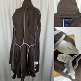 Gap Canvas Belted Tie Sash Midi Trench Coat Peacoat Womens L Chocolate Brown