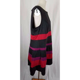 New Directions Woman Striped Jersey Knit Jumper Tunic Dress Womans 1X Plus Size