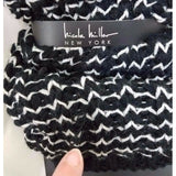 Nicole Miller Sweater Knit LegWarmers Boots One Size OS Black White Striped NWT
