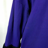 Bill Blass Fur Trim Lined Purple Wool Maxi 80s Swing Coat ALine Peacoat Womens 6