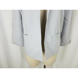 Vintage Prestige of Boston Open Front Swing Wrap Blazer Jacket Womens 10 Gray