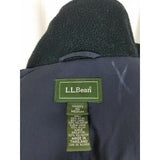LL Bean Fleece Lined Jacket Nylon Windbreaker Full Zip Up Bomber Style Womens M