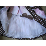 Rare Too! Polka Dotted Floral Midi Ribbon Bow Sash Swing Party Dress Girls 6X
